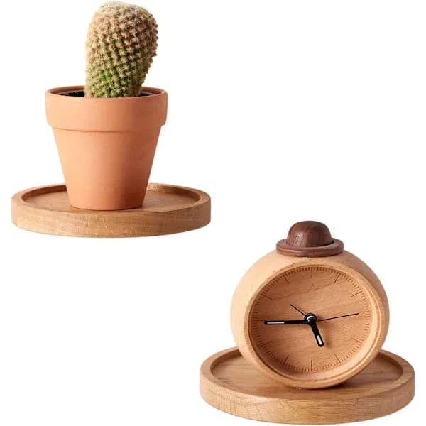 Wall-mounted shelf, round floating shelf, small wooden shelves, wall de[co]