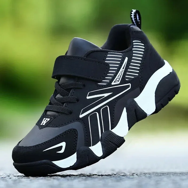 AliExpress - Chaussures de course confortables en cuir pour enfants, baskets légères, chaussures de tennis pour garçons, sports de plein air, 