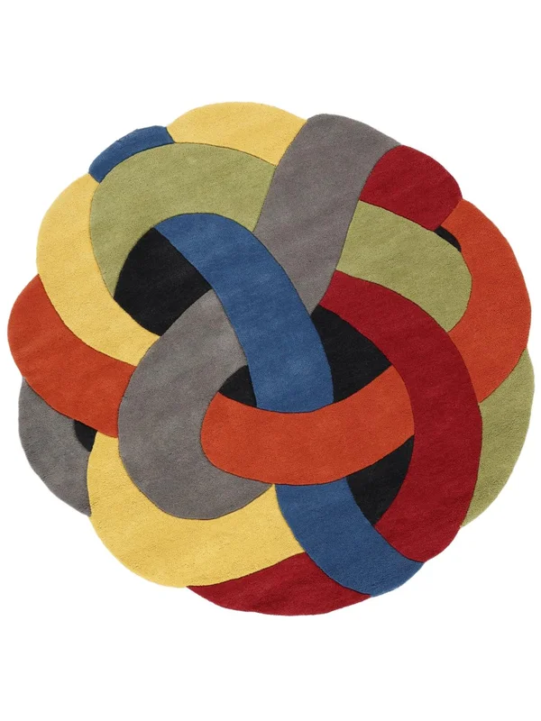 Kids Rug Wool Colorful Knot Multicolor Small Oeko-Tex
