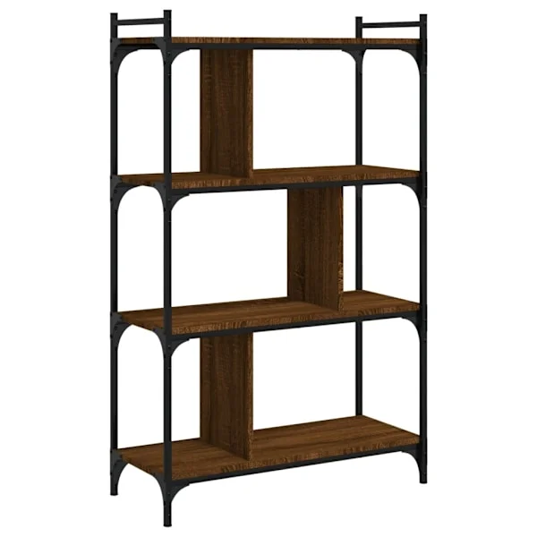 vidaXL Bokhylla 4 hyllplan brun ek 76x32x123 cm konstruerat trä
