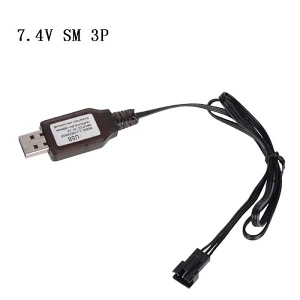 6.4V 2P 7.4V 3P Laddare Liion batteri JST Kontakt för RC Leksak fjärrkontroll leksak Kontakt positiv bärbar USB Laddare Hållbar