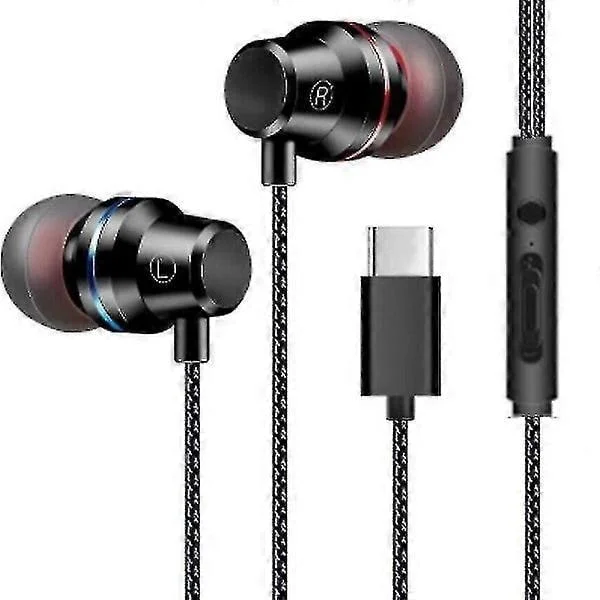 Hörlurar Type-C In-Ear USB-C Hörlurar Trådbundna Hörlurar med Mikrofon