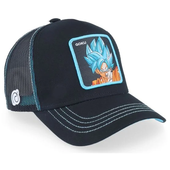 Capslab - Noir trucker Casquette - Dragon Ball Goku Black/Turqoise Capslab @ Hatstore