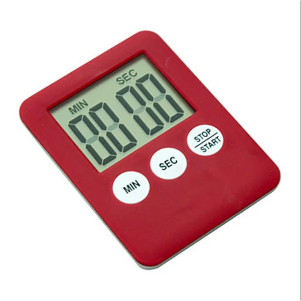 Digital Timer med Magnet - Köksklocka röd