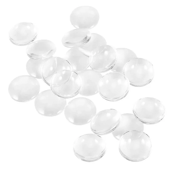 60 st Glas Kupol Cabochons Klara Runda Cabochonplattor Klara Cameo Ookalibrerade Runda 1 Tum/25 mm för Cameo Hängen Foto Smycken Ringar Halsband