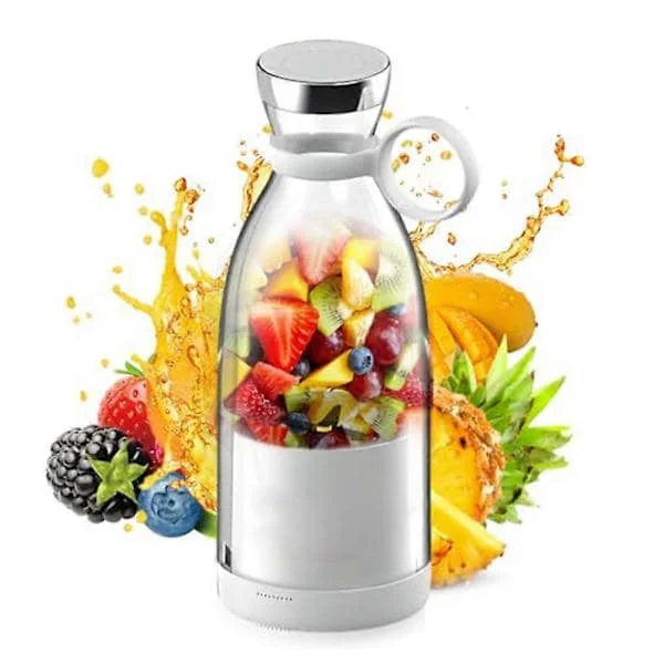 Bärbar Juice Mixer Uppladdningsbar Juicekopp med Resekopp och Lock för Att Göra Juice och Smoothies 420ML A-FS-