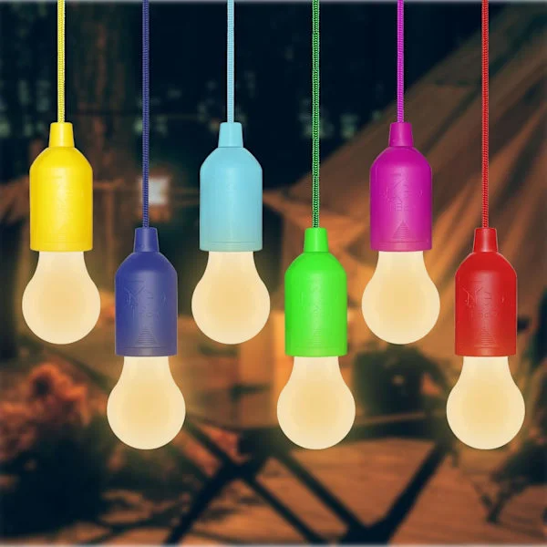 6 LED-vetoketjuvalaisimen sarja, paristokäyttöinen, kannettavat riippuvalaisimet, ihanteelliset häihin, festivaaleille (lämmin valkoinen)