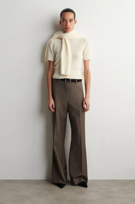 COS Women's Cashmere T-Shirt in Beige