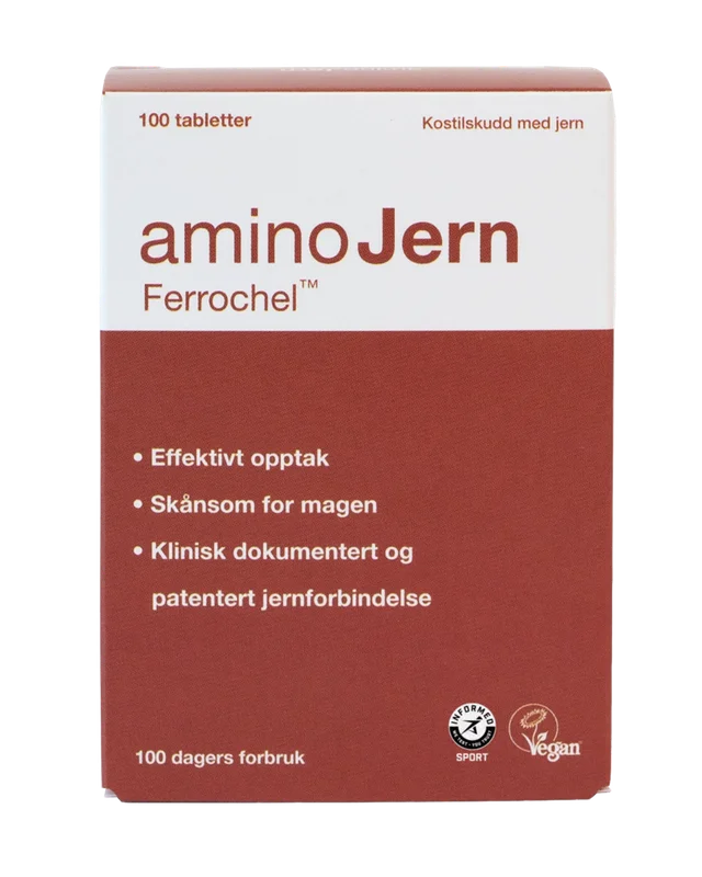 Aminojern Ferrochel 21 mg tabletter 100 stk