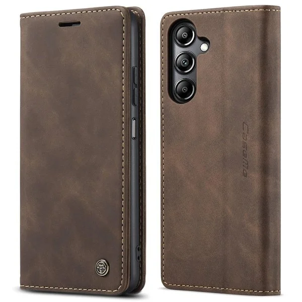 (Til Samsung A55 5G) Retro læderpung telefoncover med støttefod og kortlommer