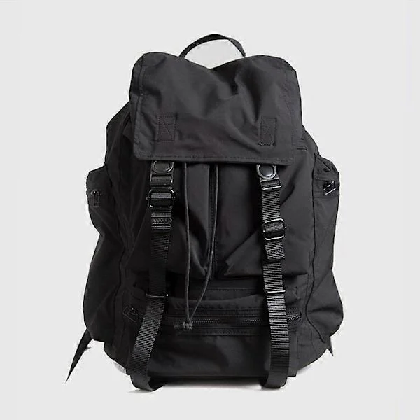 Breathable Backpack Large Capacity Black Multi-pocket Street Student Backpack For School