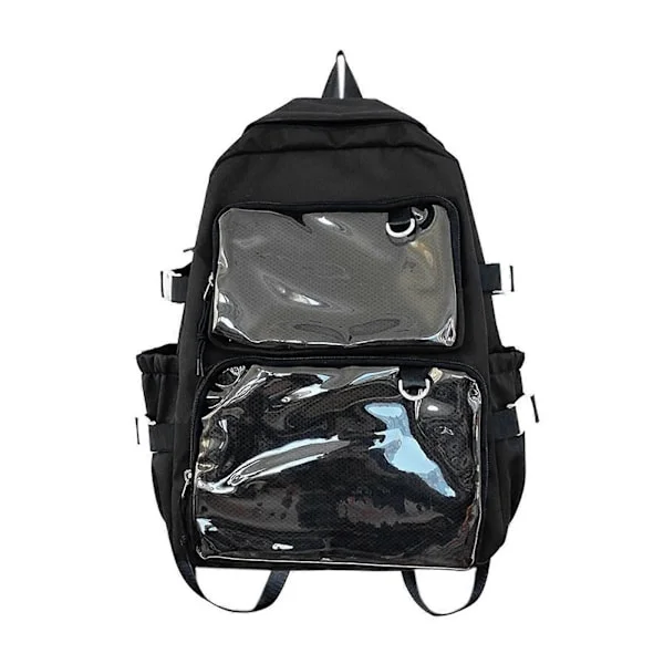 Itabag Ryggsekk for Pins Kvinner Japansk Stil Ryggsekk Reise Ryggsekk Student Skole Ryggsekk Nylon Ryggsekk Hvit