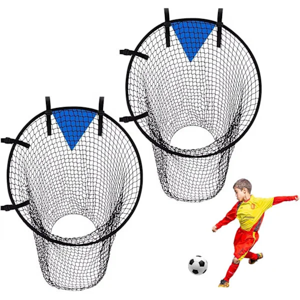1-2-Pack Fotbollsmålnät för Skottträning, Portabelt Träningsnät för fotbollsmål, Hopvikbart Fotbollsmål, för Bakgård & Park