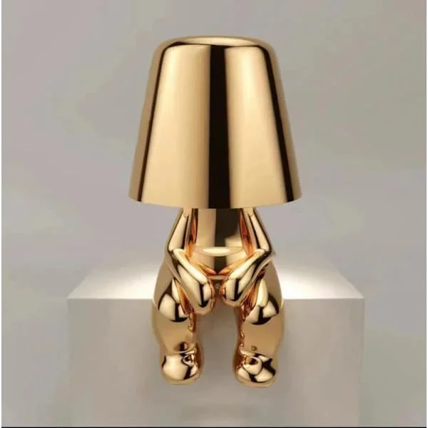 Sengelampe, Guld Tænker Lampe Bordlampe Trådløs Genopladelig Bærbar Dekorativ Nat Guld Guld E Guld E