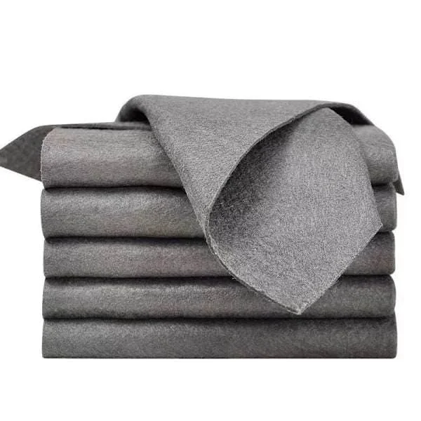 INF 5-pack Magic Cleaning Cloth - Microfiber Cloth for Windows, Glass, Car Cleaning, Dark Grey
