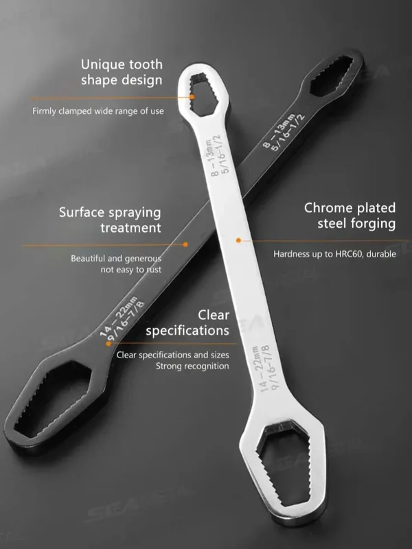 AliExpress - SEAMETAL clé Torx universelle clé réglable planche Double tête clé Torx polyvalente réparation outils à main 3-17mm 8-24mm