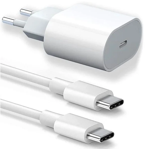 25W USB-C-laddare för Apple iPhone 16 Pro Max med 1M 20W-kabel i vit-FX-