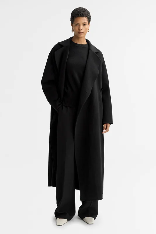 Soft Goat - Oversized coat - Kashmirjacka - XS - Black