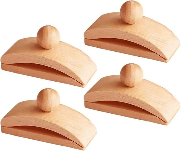 Rug Hanger for Wall - 4 Pcs Wooden Rug Wall Hangers - Quilt Wall Hangers - Quilt Wall Clips, Rug Wall Hangers for Fabric Art Holder, Blanket