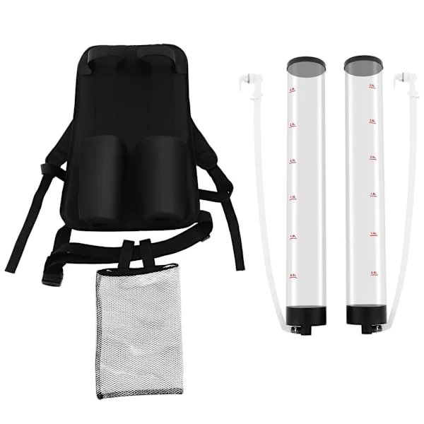 [RM]6L Acrylic Backpack Drink Dispenser Double Taps For Cold Drinks