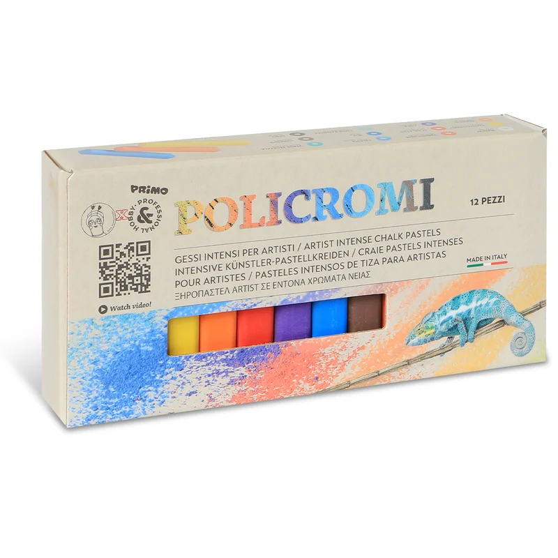 Primo Policromi Pastellkritt Soft 12-sett