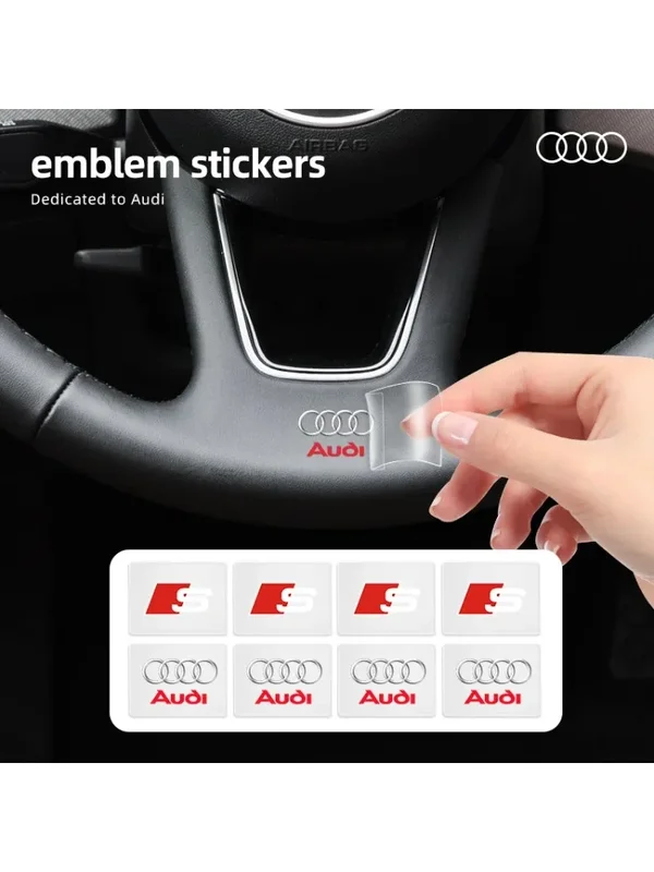 AliExpress - 3D-Aufkleber für Autolenkrad, Emblem, Abzeichen, Auto-Styling für Audi A8 A5 A6 C5 C6 C7 A7 A3 A4 B5 B6 B7 B8 B9 D3 Q3 Q5 Q7 TT