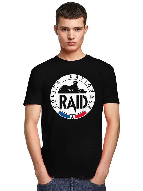 AliExpress - Personnalisé Cool France RAID Police française T-shirt hommes à manches courtes 100% coton T-shirt t-shirts occasionnels t-shirts de mode