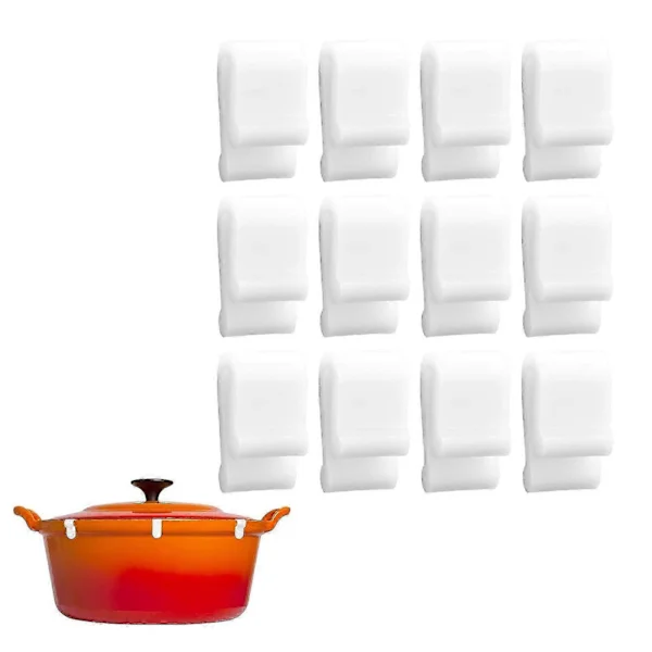 【DENGTU】Beskyttelsesklemmer for lokk til nederlandsk ovn for Le Creuset, Staub & Tramontina støpejernsgryter - Forhindrer fliser og riper