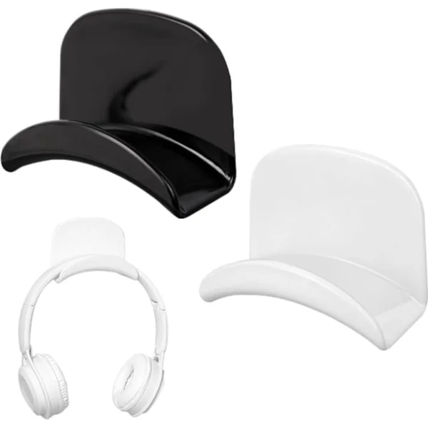 Headphone Holder 2-pack Universal Stand for Gaming Headphones White and Black