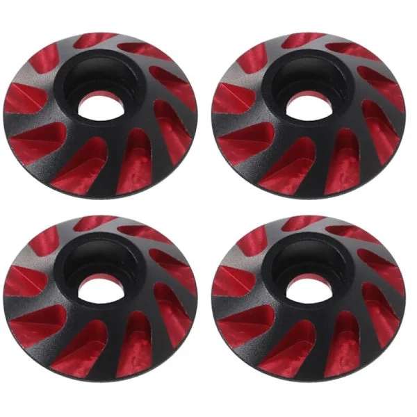 4 stk. Metal Halespids M3 Flade Hovedskruer Skiver 15mm til 1/8 Skala Off-Road Monster Truck RC Drift Biler, Rød