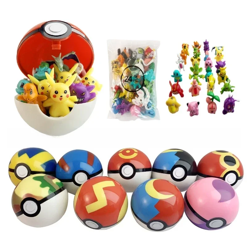 AliExpress - Pokemon balle elfe jouet Anime figurine PokeBall poche monstre vide clip n go modèle Pikachu Poke Ball enfant enfant noël Gif