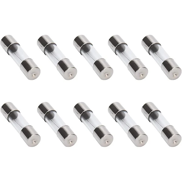 10 stk F5al hurtigvirkende sikring 5a 250v glass sikringer 5 x 20 mm (5amp) (f5a) (f5a)