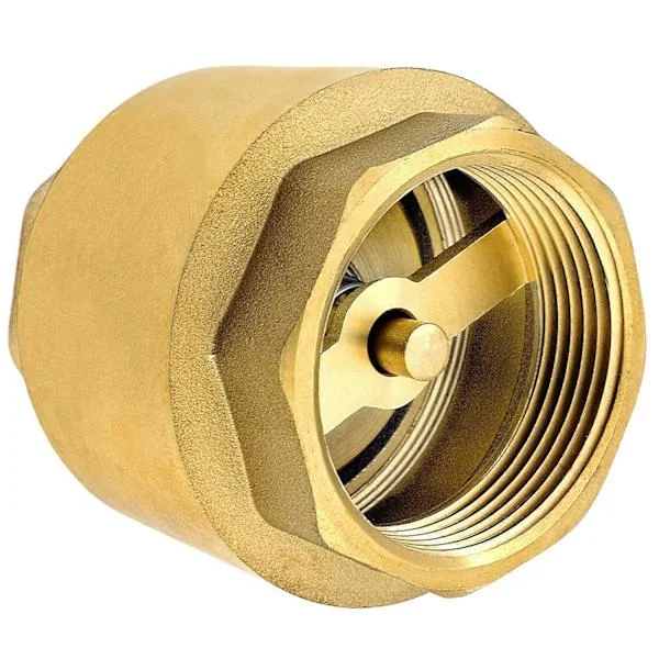 Premium 1 1/4" kraftig högkvalitativ backventil i mässing, rostfri och läckagesäker för pump, fontän, tvättmaskin, trädgård, avlopp, tunna