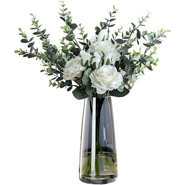 Ins Modern Glass Vase Crystal Grey Glass Vase