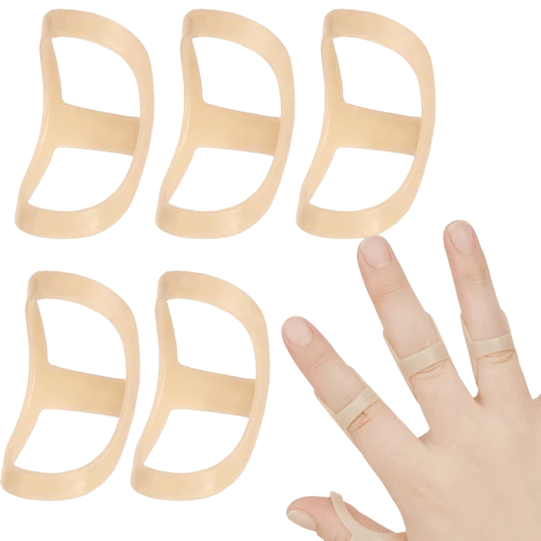 Fingerskena för springfinger 5-pack med olika storlekar Beige Size 6+7+8+9+10