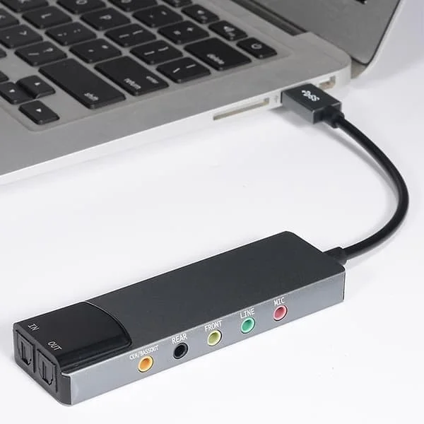 USB Ljudkort 7.1 5.1 Kanal Externt Ljudkort SPDIF Optisk för PC Dator 2025:e