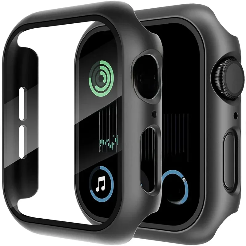 AliExpress - Glas+Schutzhülle für Apple Watch Gehäuse 9 8 7 6 SE 5 iWatch Zubehör Displayschutzfolie Apple Watch Serie 44mm 40mm 41mm 45mm 42mm 38mm