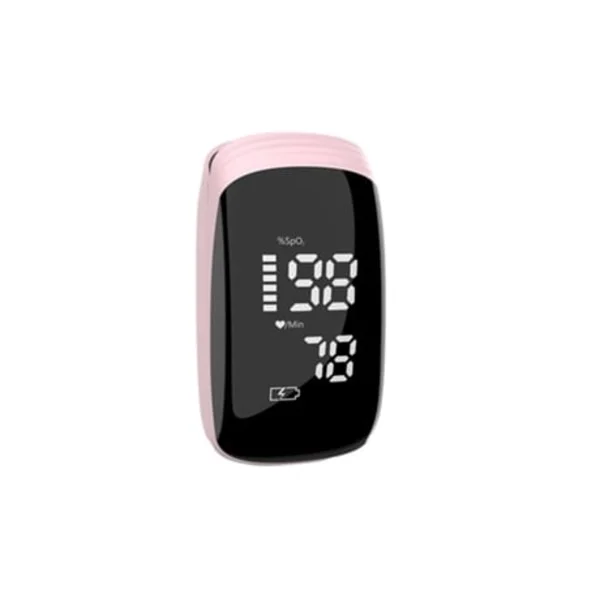 Mini Cuich Fingerspids Pulsoximeter, Genopladelig til Hjemmebrug, Pink