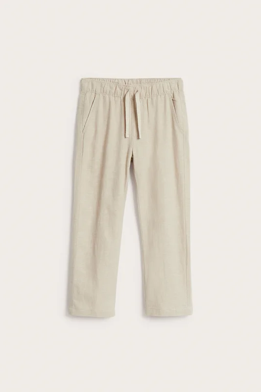 Kappahl | Byxor i linnemix Beige 128 | Barn