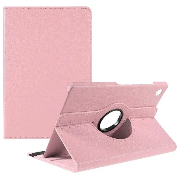 SKALO Samsung Galaxy Tab A11+ 360 Litchi Kotelo - Pinkki