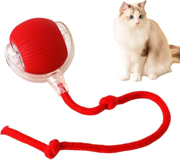 Elektrisk Interaktiv Kattboll, Automatisk Självrullande Boll för Katter