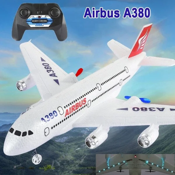 Airbus A380 RC lentokone 2.4G nopeasiipinen Boeing 747 kauko-ohjattava lentokone, ulkona RC lentokone malli lelu lapsille pojille
