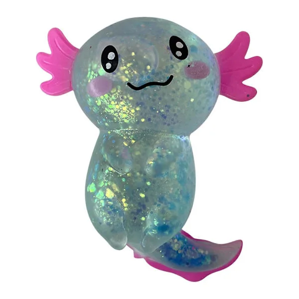 Glitter Axolotler Legetøj Stress Relief Legetøj Bedårende Axolotler Legetøj Blødt Stress Legetøj Axolotler Elastisk Fidget Legetøj Til Børn Og Voksne 