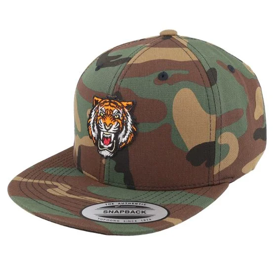Kinder Kiddo Cap - Camo snapback Cap - Kinder Wild Tiger Camo Snapback @ Hatstore, Camo, Kinder (53-56 CM), Baumwolle