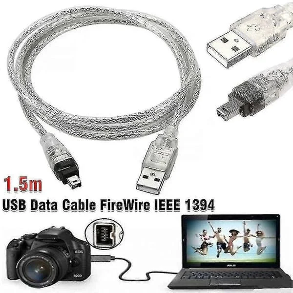 For Mini DV MiniDV USB Data Cable FireWire IEEE 1394 HDV Camcorder for Editing on PC