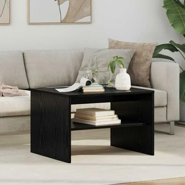 Soffbord Vidaxl Soffbord Svart ek 60 x 50 x 40 cm Ingenjörsträ