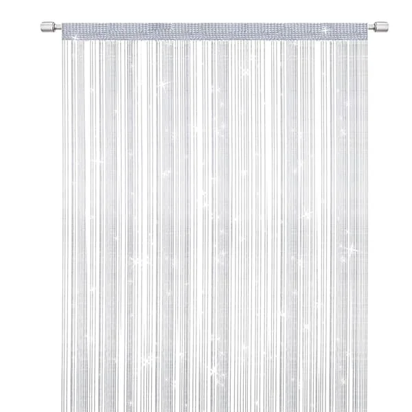 Snoregardiner Dør Myggenet, Elegant Rumdeler Kvaster Gardin til Boligindretning, Skillevæg Gardin til Døre og Vinduer, Hvid (100x200cm)