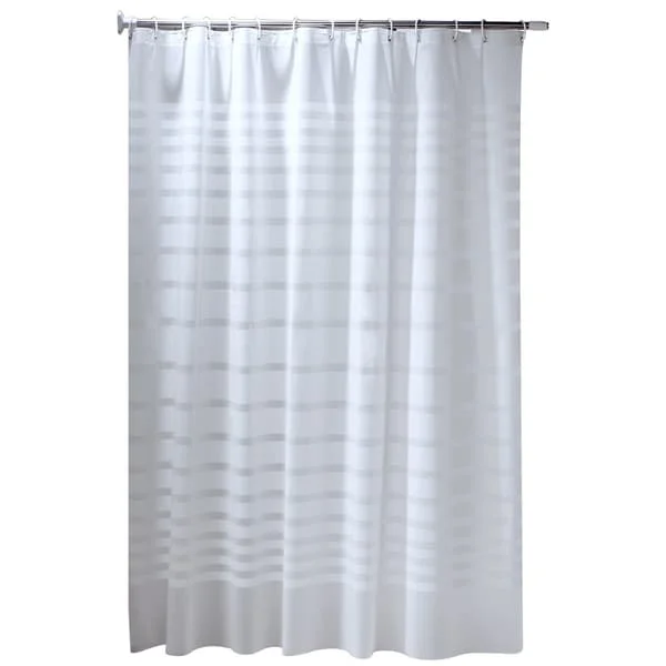 Basics Klassiskt Randigt Duschdraperi - 180cm