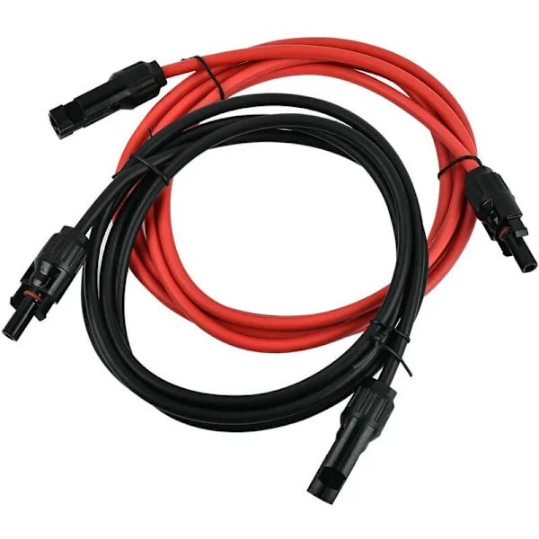 Solcellsförlängningskabel med MC4-kontakt Röd + Svart Par, 14AWG 3 Meter / 10 Fot