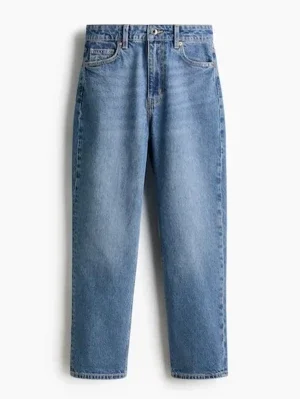 Blå mom jeans high waist H&M
